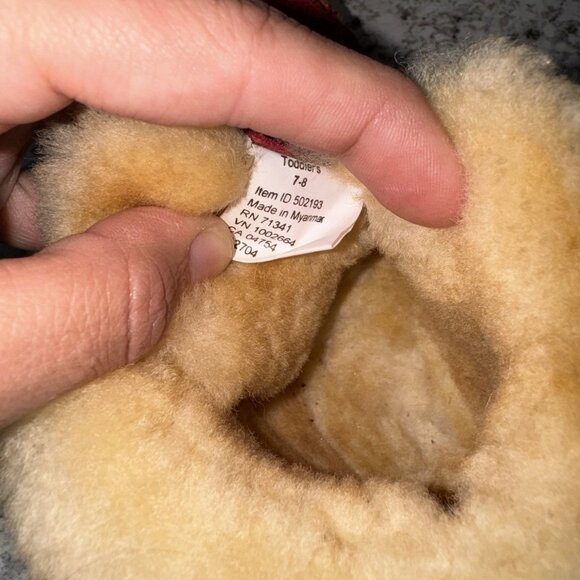 LL Bean Toddlers 7-8 Wicked Good Slippers Red - Picture 4 of 5